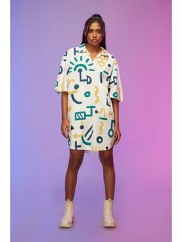 Label SOUS - White Laid-Back Boxy Dress