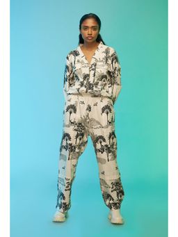 Label SOUS - White Exotic Adventure Co-Ord (Set of 2)