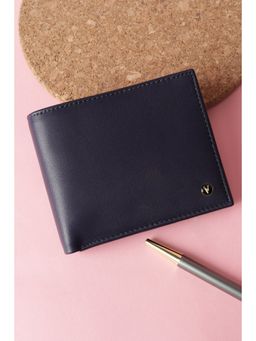 Van Heusen - Men Navy Blue Genuine Leather Wallet