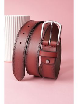 Van Heusen - Men Maroon Solid Casual Belt