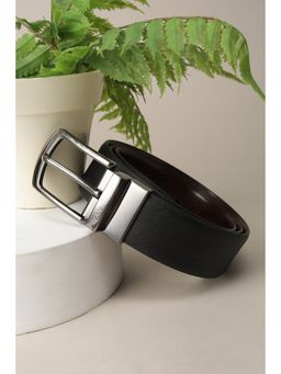 Van Heusen - Men Black Textured Formal Reversible Belt