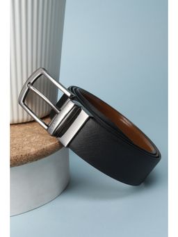 Van Heusen - Men Black Textured Formal Reversible Belt