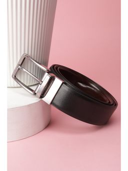 Van Heusen - Men Black Textured Formal Reversible Belt