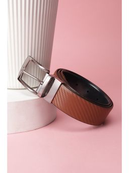 Van Heusen - Men Brown Textured Formal Reversible Belt