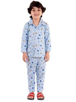 Superminis - Kids Nightwear Boys Printed Cotton Blend Shirt and Pyjama
