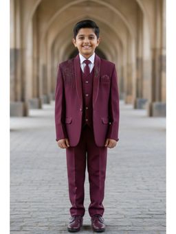 Lagorii - Maroon Premium Boys Suit Set