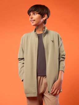 Technosport - Boys Khaki Solid Slim Fit Jacket