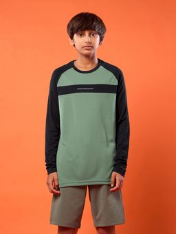 Technosport - Boys Green Round Neck Sports T-Shirt