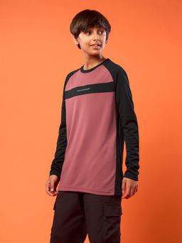 Technosport - Boys Mauve Round Neck Sports T-Shirt