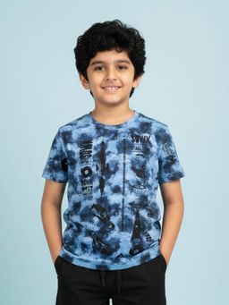 KiddoPanti - Boys Cotton Half Sleeves Tie and Dye T-Shirt