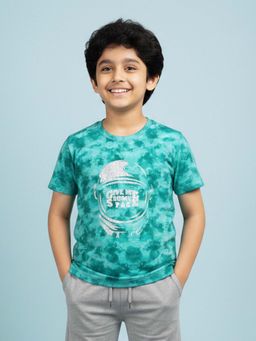 KiddoPanti - Boys Cotton Half Sleeves Tie and Dye T-Shirt