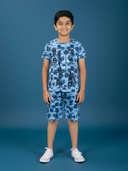 KiddoPanti - Boys Cotton Tie and Dye T-Shirt and Short