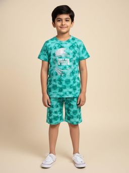 KiddoPanti - Boys Cotton Tie and Dye T-Shirt and Short