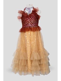 TWISHA - Girls Frill Halter Neck Top Lehenga with Dupatta