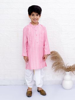 TWISHA - Pink Boys Full Sleeve Kurta and Dhoti