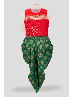 TWISHA - Round Neck Sleeveless Top with Dhoti
