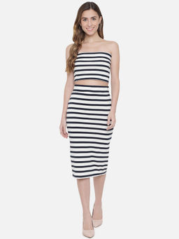 Trend Arrest - White Stripe Co-ord (Set of 2)