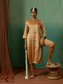 Chokhi Chorri - Beige Kurta With Pant (Set of 2)