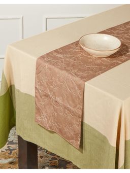 Fabindia - Beige Viscose Embroidered Samod Runner (L)