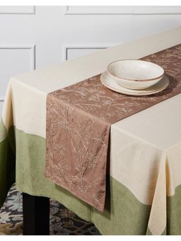 Fabindia - Beige Viscose Embroidered Runner Falak - Small