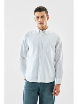 Snitch - White Stripes Full Sleeves Regular Casual Shirt