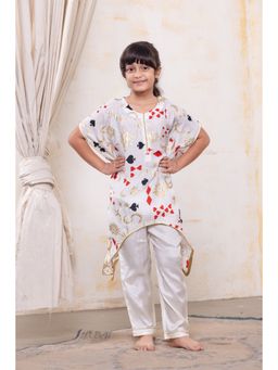 Tura Turi - Viscose Silk Kaftan & Palazzo Pants Taash Ke Patte (Set of 2)