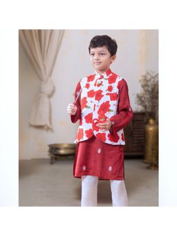 Tura Turi - Silk Jacket-Kurta-Pajama for Boys Jabakusum (Set of 3)