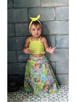 Tura Turi - Malmal Lehenga with Crop Top Kukdoo Koo (Set of 3)