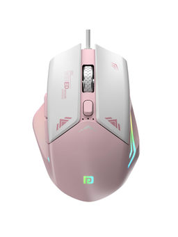 Portronics - Pink Vader Wired Gaming Mouse with 6 Buttons and RGB Lights