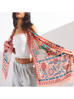 Chumbak - Tiger Kingdom Tropical Rectangular Scarf