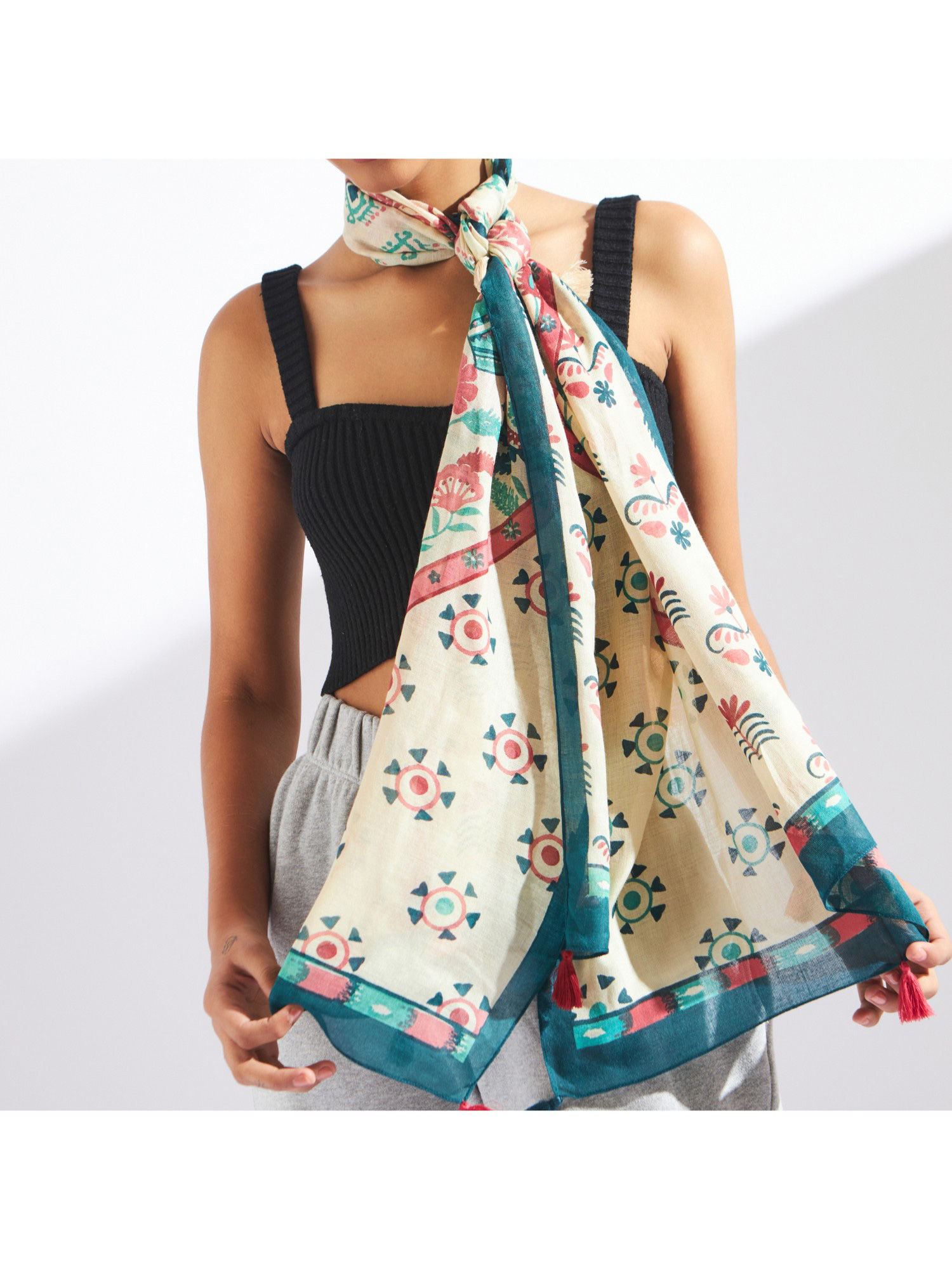 chumbak Jaipur Cream Scarf-picture-21