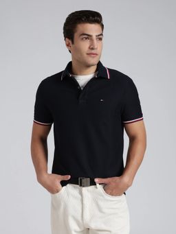 Tommy Hilfiger - Solid Regular Fit Cotton Polo T-Shirt