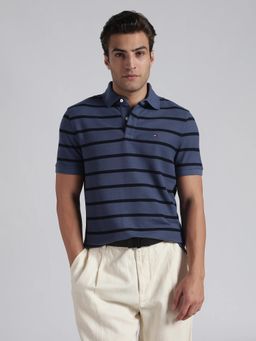 Tommy Hilfiger - Striped Regular Fit Cotton Polo T-Shirt
