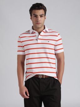 Tommy Hilfiger - Striped Regular Fit Cotton Polo T-Shirt