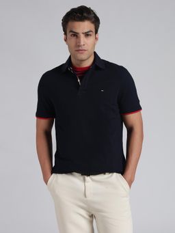 Tommy Hilfiger - Solid Regular Fit Cotton-Blend Polo T-Shirt