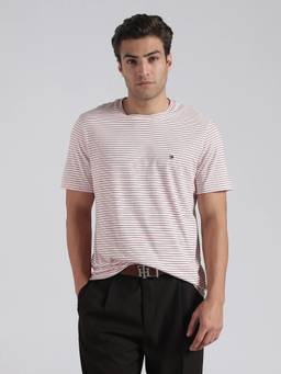 Tommy Hilfiger - Striped Regular Fit Cotton T-Shirt