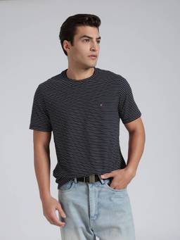 Tommy Hilfiger - Striped Regular Fit Cotton T-Shirt