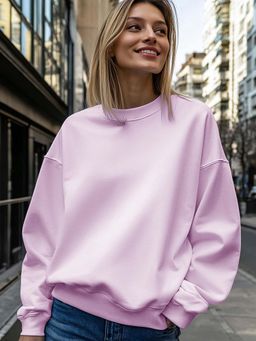 Bewakoof - Heavy Duty 1.0 Women's Lavender Oversized Sweatshirt