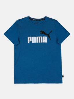 Puma - Ess Plus 2 Col Logo Boys Blue T-shirt