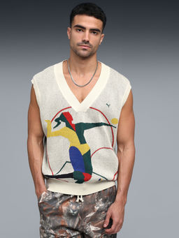 Puma - Men's Relaxed Fit Graphic Knit Sweater