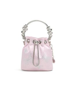 Aldo - Glindafied Womens Pink Bucket Bag with Detachable Strap
