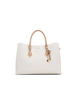 Aldo - Vaeli Womens Beige Handbag and Webbing Strap with Key Fob