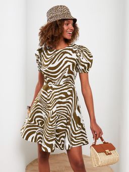 LC WAIKIKI - Woven Zebra Print Dress