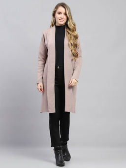 Monte Carlo - Women Front Open Beige Cardigan