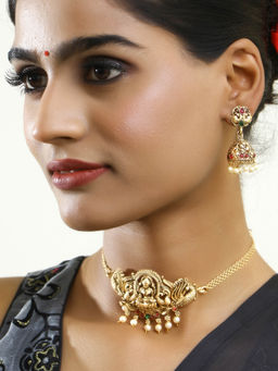 Adwitiya - Laxmi Design Traditional Chocker and Jhumkis