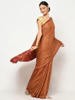 Fabindia - Silk Tussar Block Print Sari