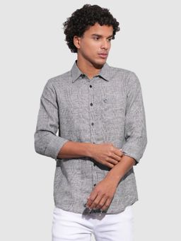 Being Human - Men Checks Grey Long Sleeves Shirt