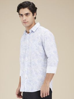 Being Human - Men Printed White Short Sleeves Shirt