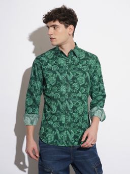 Being Human - Men Green Avengers Casual Shirt