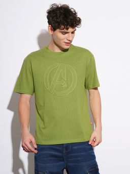 Being Human - Men Printed Green Short Sleeves T-Shirt